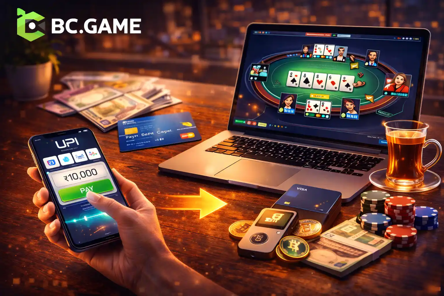 BC Game पर पेमेंट गेटवे / भुगतान विकल्प