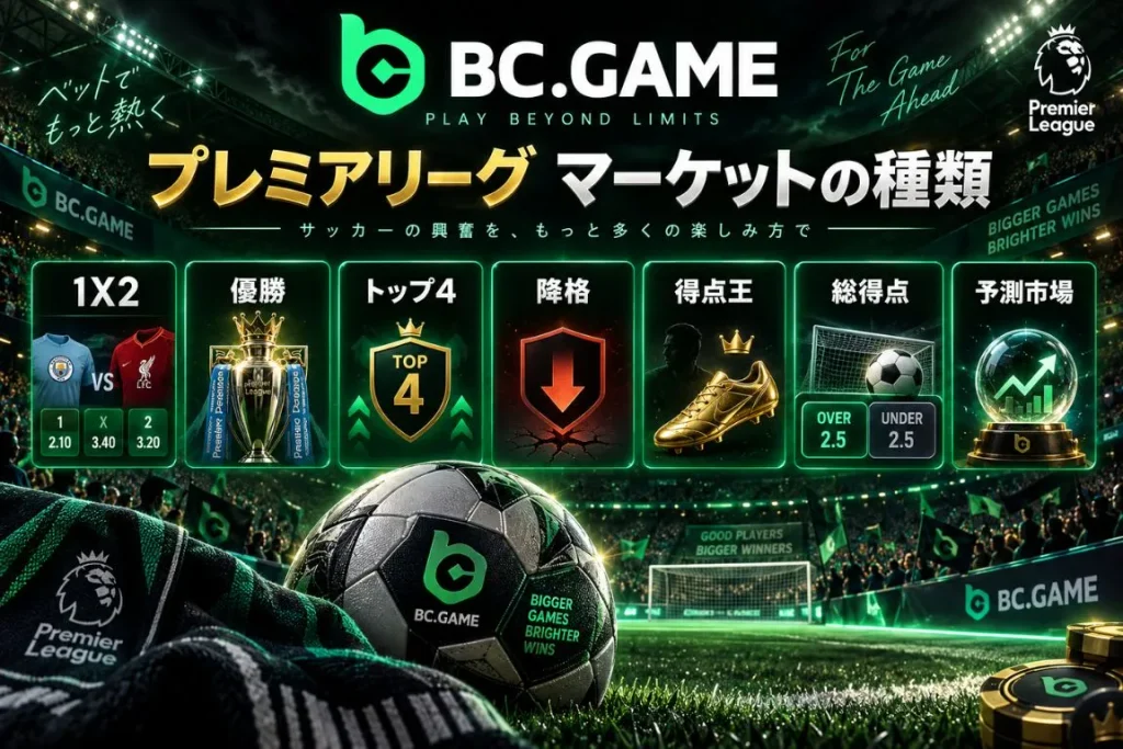 BCGame プレミアリーグ マーケットの種類