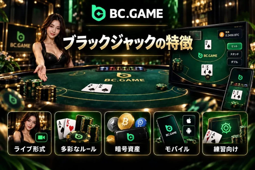 BC Game オンラインカジノ ブラックジャックの特徴
